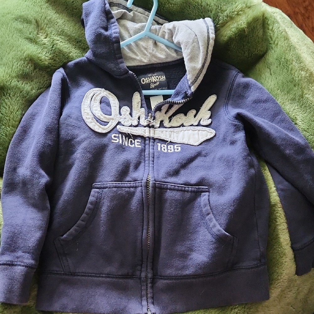 OshKosh B'gosh Blue Zip-Up Hoodie Sweatshirt